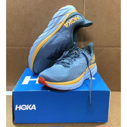 Hoka Men`s Clifton 8 Goblin Blue/mountain Spring Running Shoes