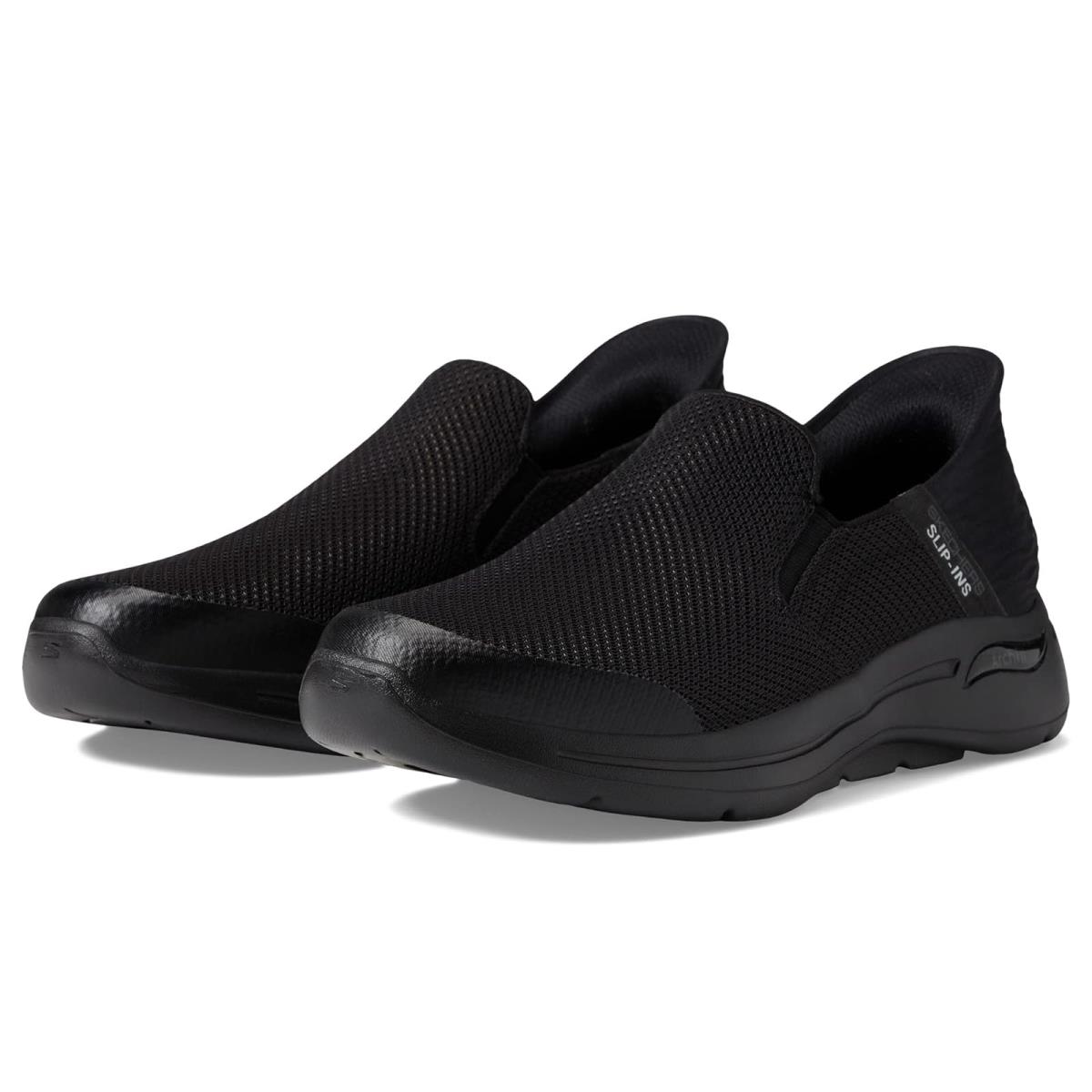 Man`s Shoes Skechers Performance Go Walk Arch Fit Slip-ins - Hands Free Black