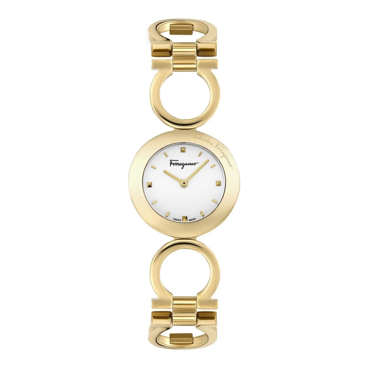 Salvatore Ferragamo Womens Gancino Gold 28mm Bracelet Fashion Watch / SF8200719