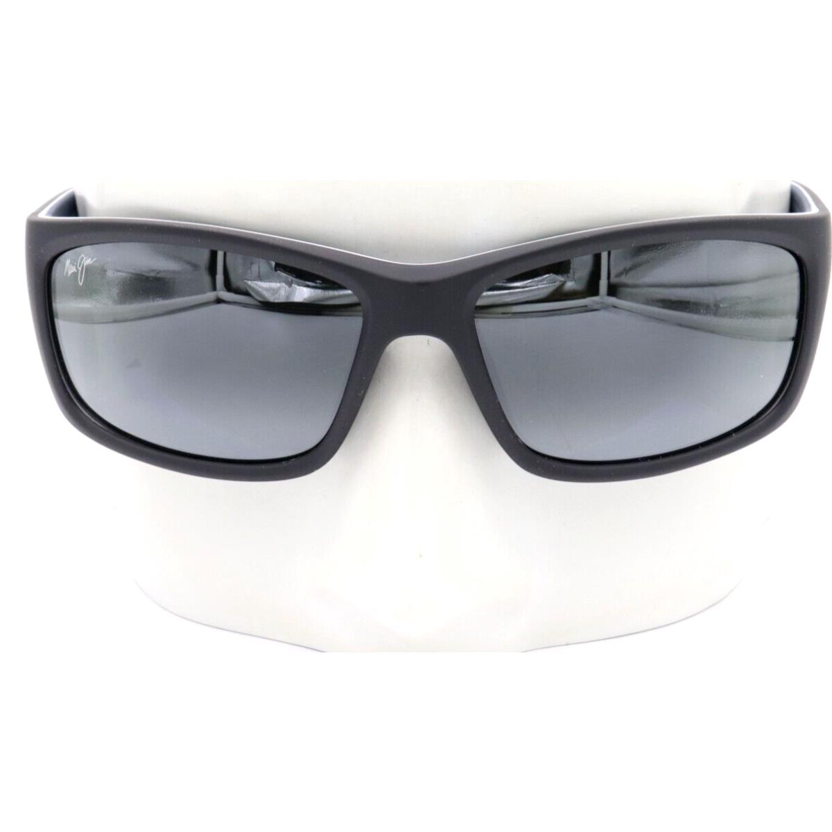 Maui Jim Kanaio Coast Gray Polarized Tri-color Wrap Sunglasses 766-02MD