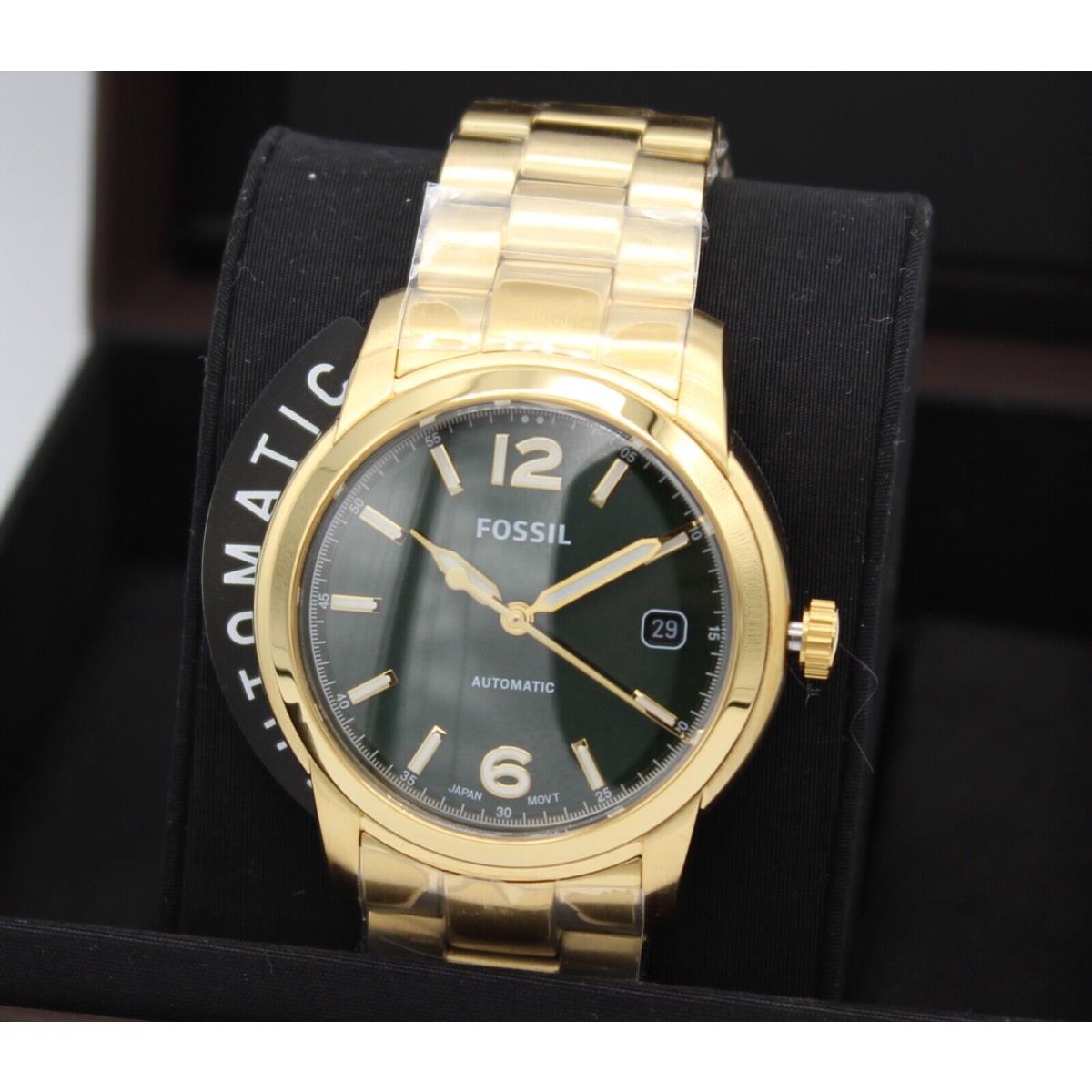 Fossil Heritage Automatic Gold Green Limited Women`s ME3235 Watch