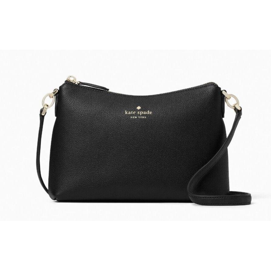 New Kate Spade Bailey Leather Crossbody Bag Black