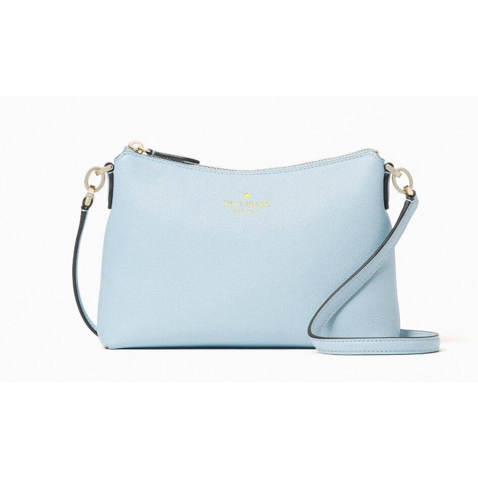 New Kate Spade Bailey Leather Crossbody Bag Frosty Sky