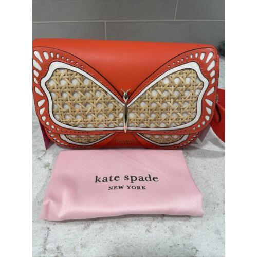 Kate Spade  bag  butterfly - Orange Handle/Strap, Silver Hardware, orange multi Exterior 12