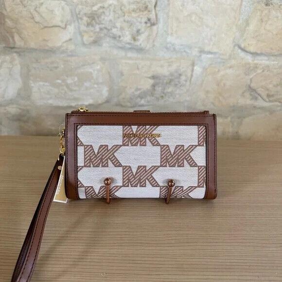 Michael Kors Jaycee Graphic Backpack MK Leather Jacquard Logo/wallet Option backpack+Wallet