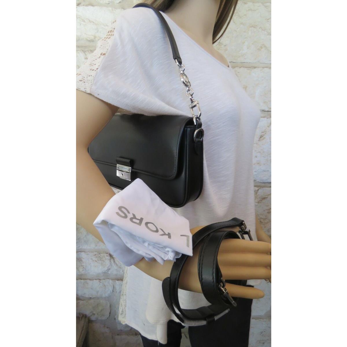 Michael Kors  bag  Bradshaw - Black , 1 Black Hand strap + 1 Black Crossbody/Shoulder Handle/Strap, Silver Hardware 1