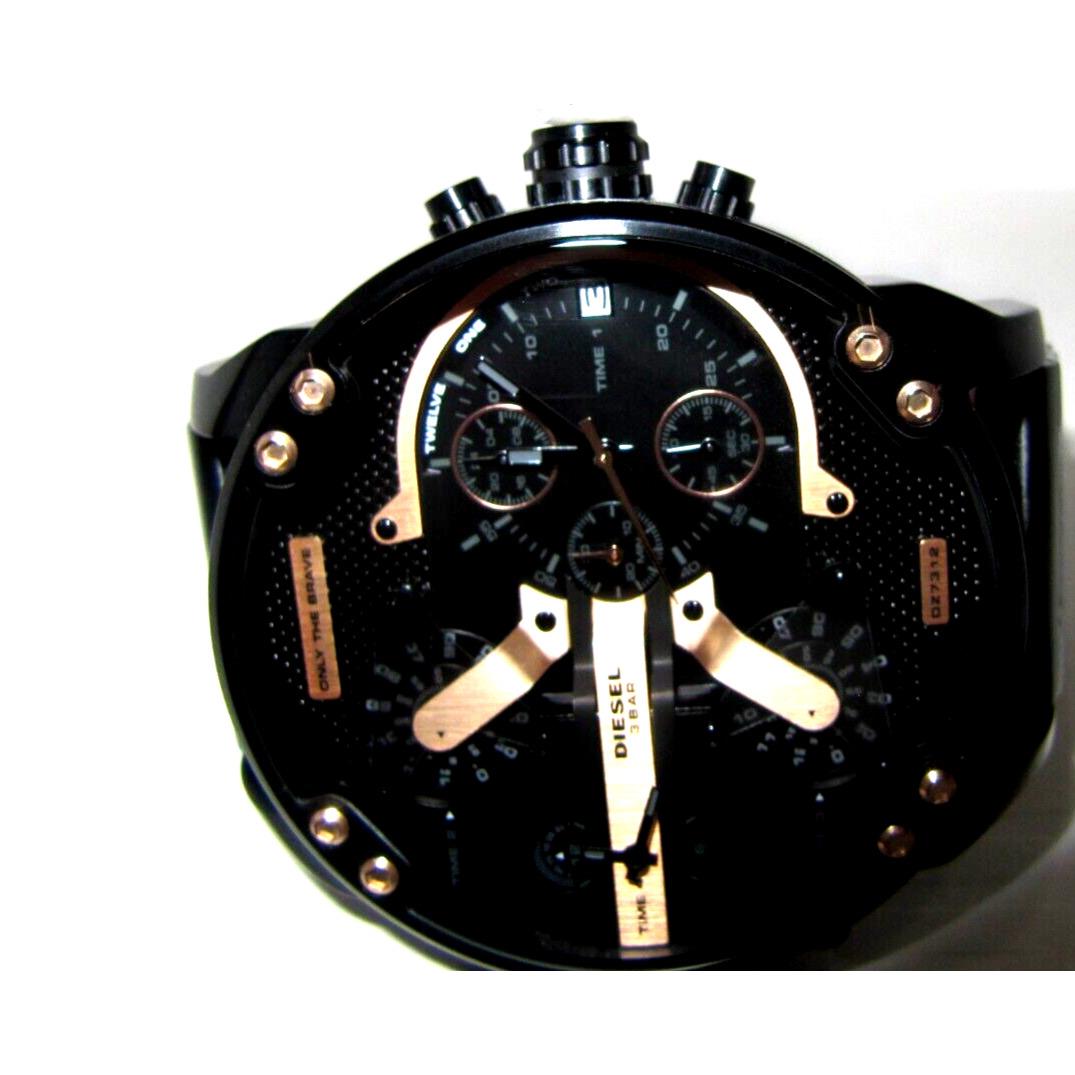 Diesel Black Men`s Chronograph Huge 57mm Watch Mr. Daddy 2.0 DZ7312