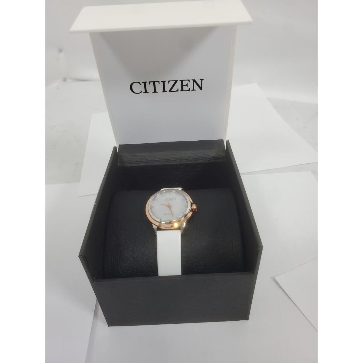 Citizen Eco-drive Ceci Diamond Accented Ladies Mop Dial Quartz Watch EM0799-00D