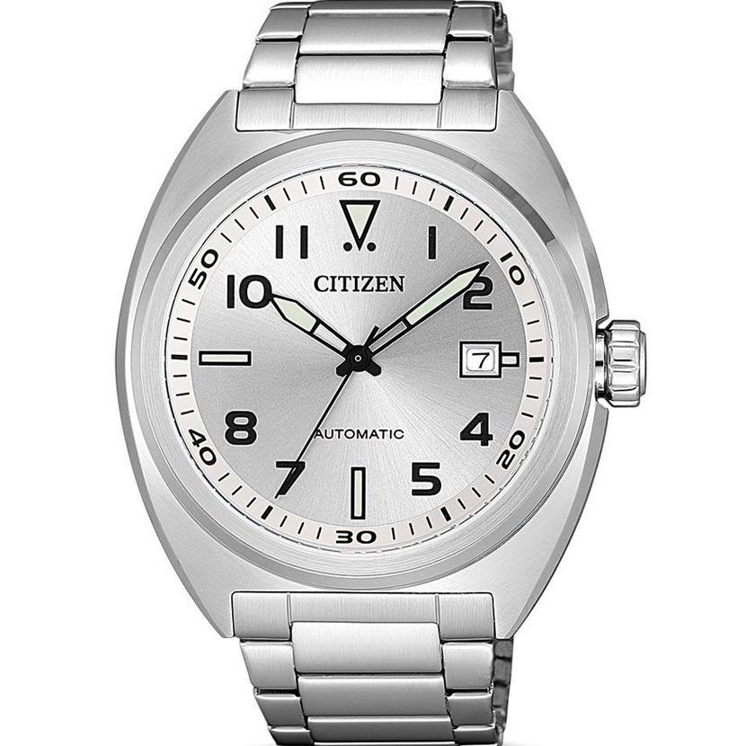 Citizen Automatic Silver Dial Men`s Watch Date Display NJ0100-89A