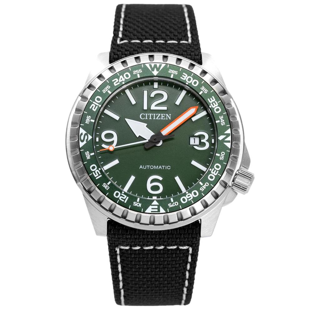 Citizen Automatic Green Dial Men`s Field Watch NJ2198-16X