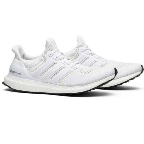Adidas Ultra Boost 1.0 Men s Running Shoes Size 11.5 S77416 Triple White 2015