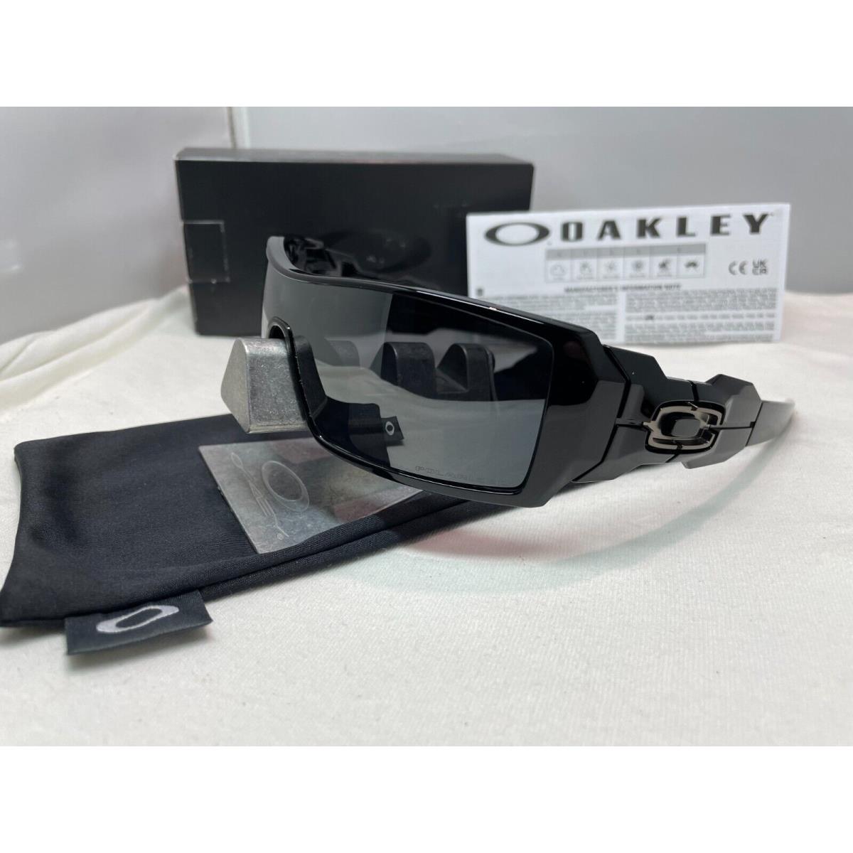 Oakley Oil Rig Polished Black Iridium Polarized Sunglasses OO9081 26 203 Fash Brands