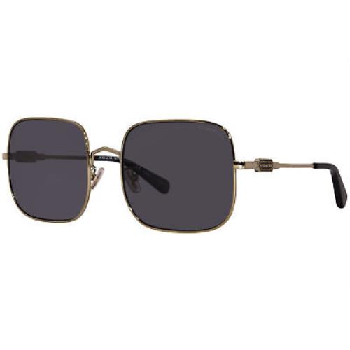Coach L1169 HC7120 934681 Sunglasses Women`s Light Gold/gray Polarized 55mm