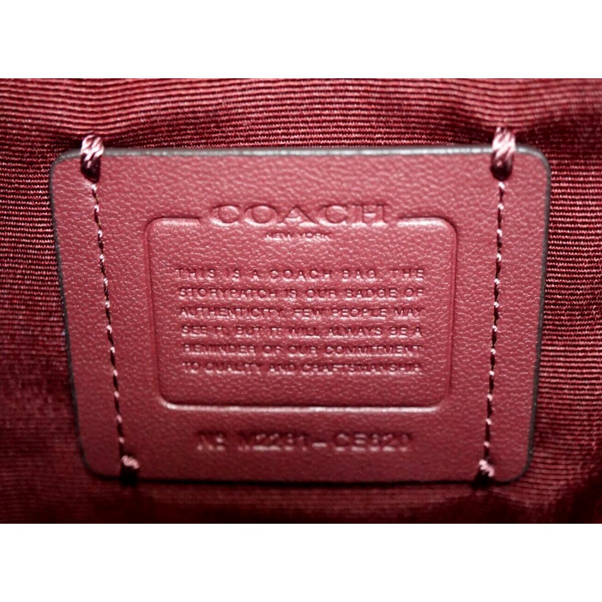 Coach  bag  Payton - Electric Red Handle/Strap, Gold Hardware, Khaki / Electric Red Exterior 13
