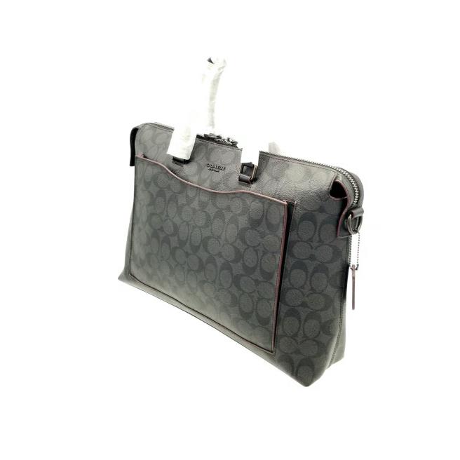 Coach Signature C Black Coated Canvas Briefcase/tote/laptop Bag