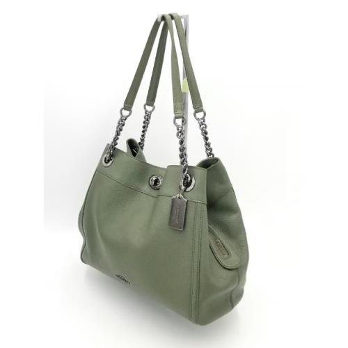 Coach 36855 Ivy Green Edie Turn Lock Shoulder Bag Wallet with Turnlock Detail