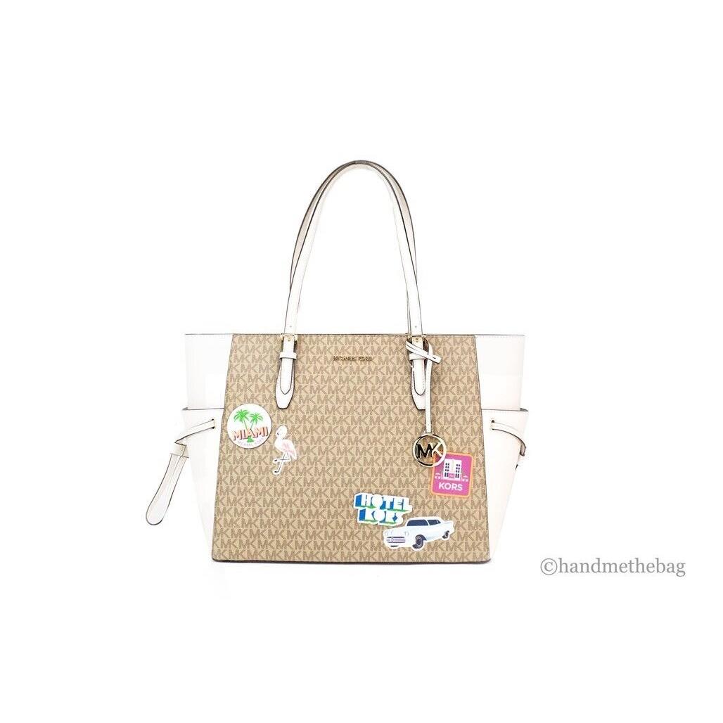 Michael Kors Gilly Large Travel Miami Print Signature Pvc Tote Handbag Purse