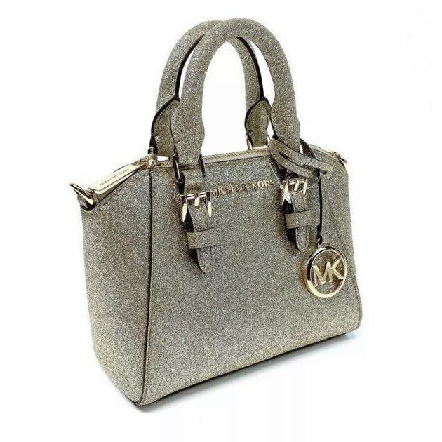 Michael Kors Giftable Ciara XS Mini Leather Crossbody Bag in Gold