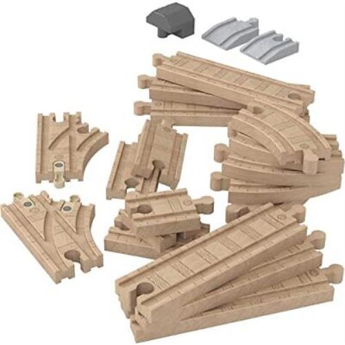 Thomas & Friends Wooden Railway Track Set Expansion Clackety Track Pack 22 Wood Pieces F