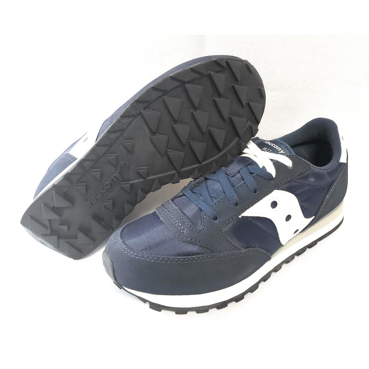 Youth Boys Girls Saucony Jazz SK265126 Blue Suede Nylon Sneakers Shoes