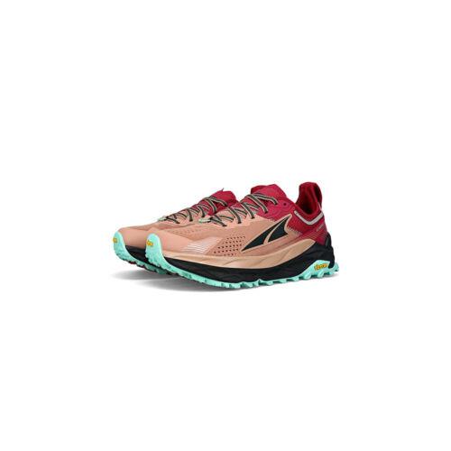 Altra Women`s Olympus 5 Trail Running Shoes - 9.0 - Brown Red