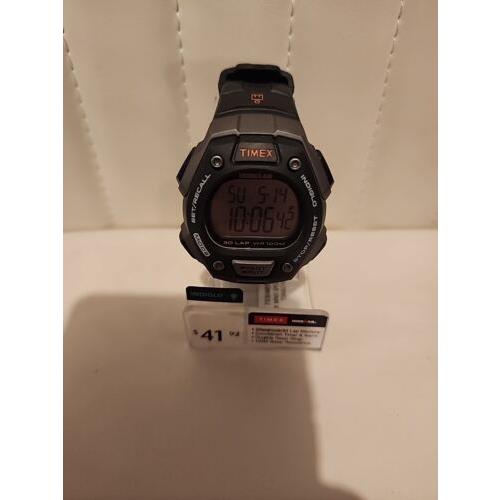 Timex T5K821 Men`s Ironman 30-Lap Resin Watch Alarm Indiglo Chronograph - Band: Black