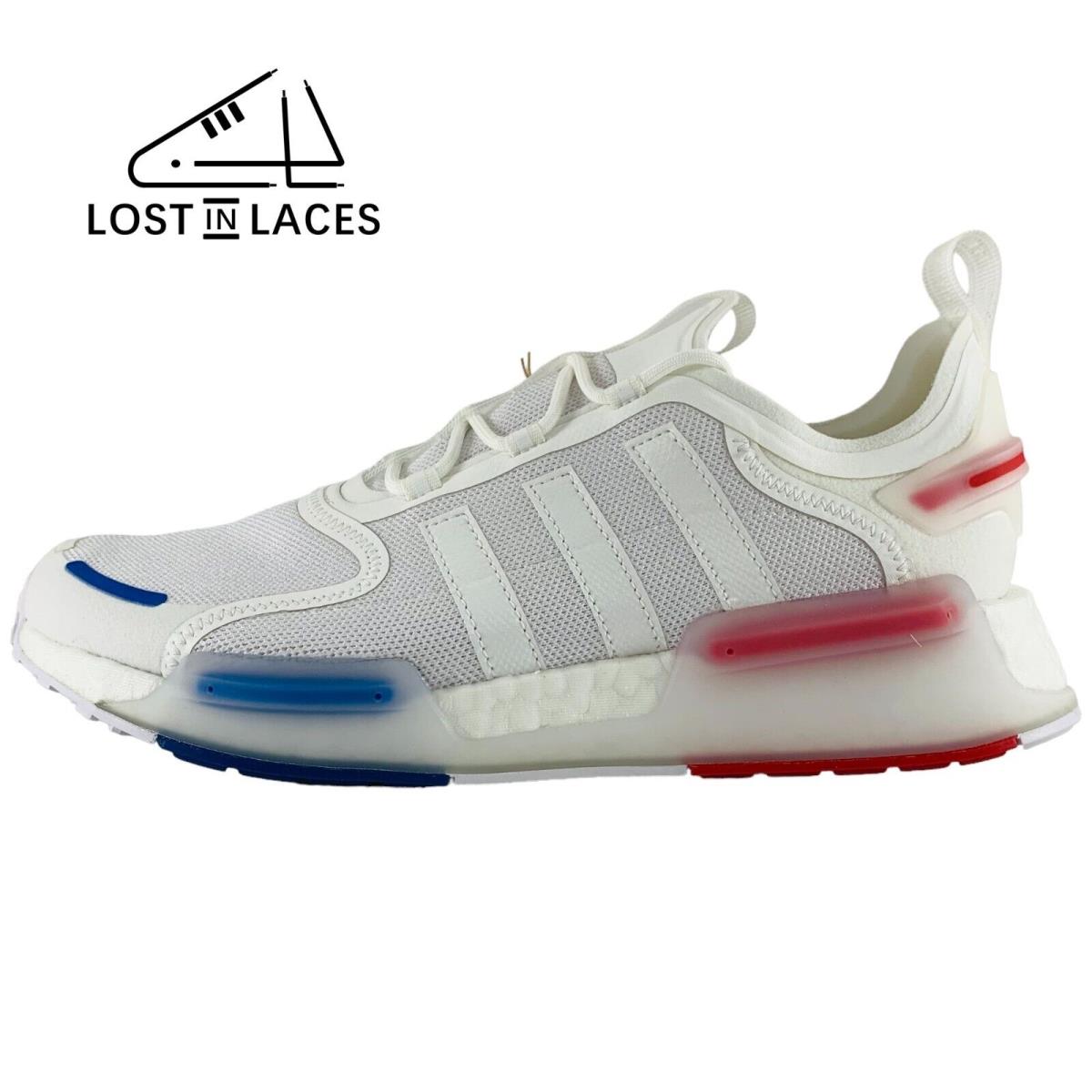 Adidas NMD_V3 OG White Blue Red Sneakers Shoes GX3379 Men`s Sizes - White