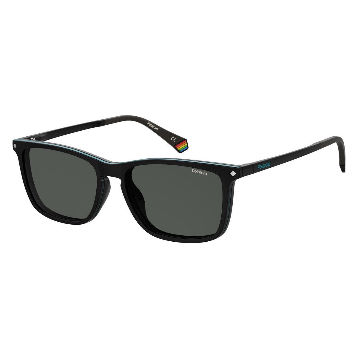 Polaroid 6139/cs Sunglasses Men 0807 Black Rectangle 55mm