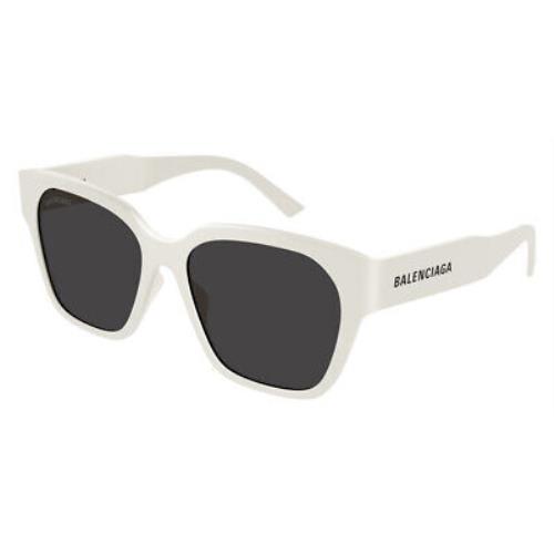Balenciaga BB0215SA Sunglasses Unisex Ivory Gray Square 56