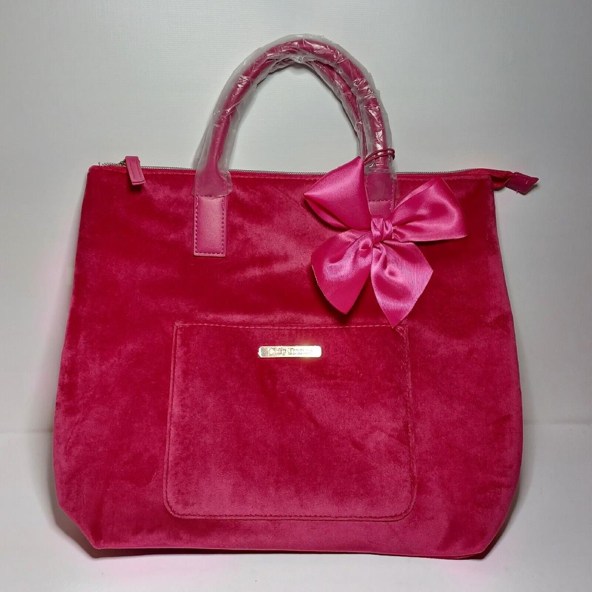 Juicy Couture Pink Velvet Shoulder Bag