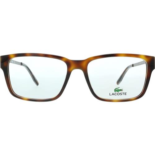 Lacoste L2867 214 Havana Modified Rectangle Eyeglasses For Mens