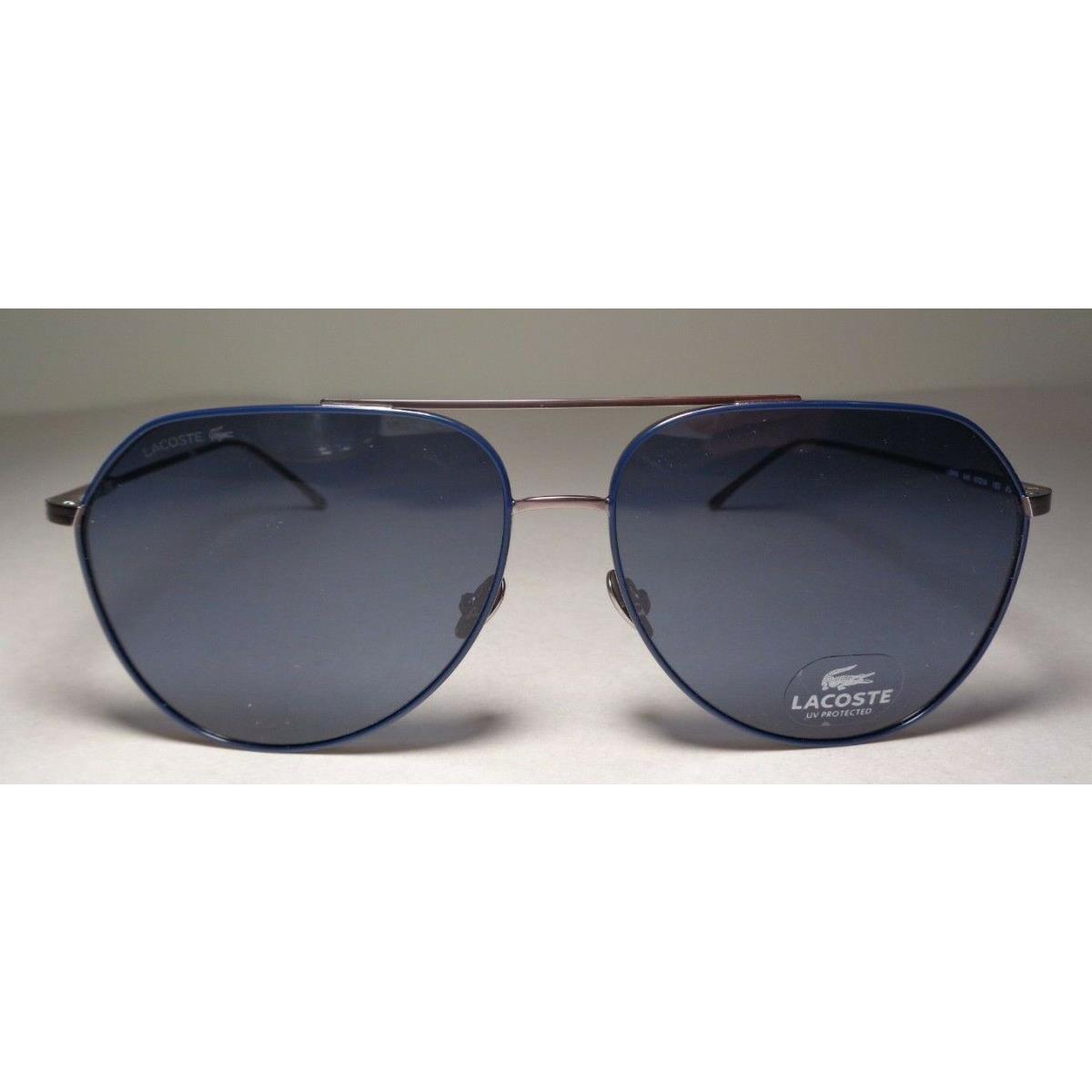 Lacoste L209S Silver Matte Men`s Aviator Sunglasses