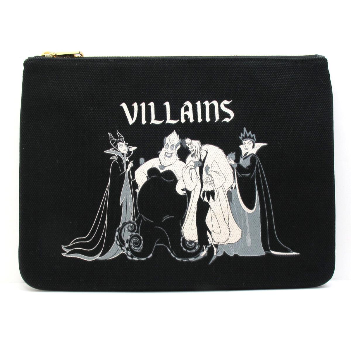 Coach x Disney 3 Villains Large Canvas Multifunction Pouch Sleeve Black C830