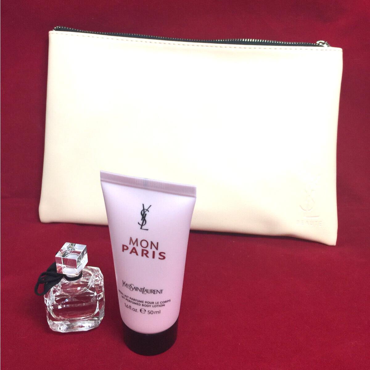 Yves Saint Laurent Mon Paris Women`s EDP/0.25 fl oz +perfumed Body Lotion+ Pouch