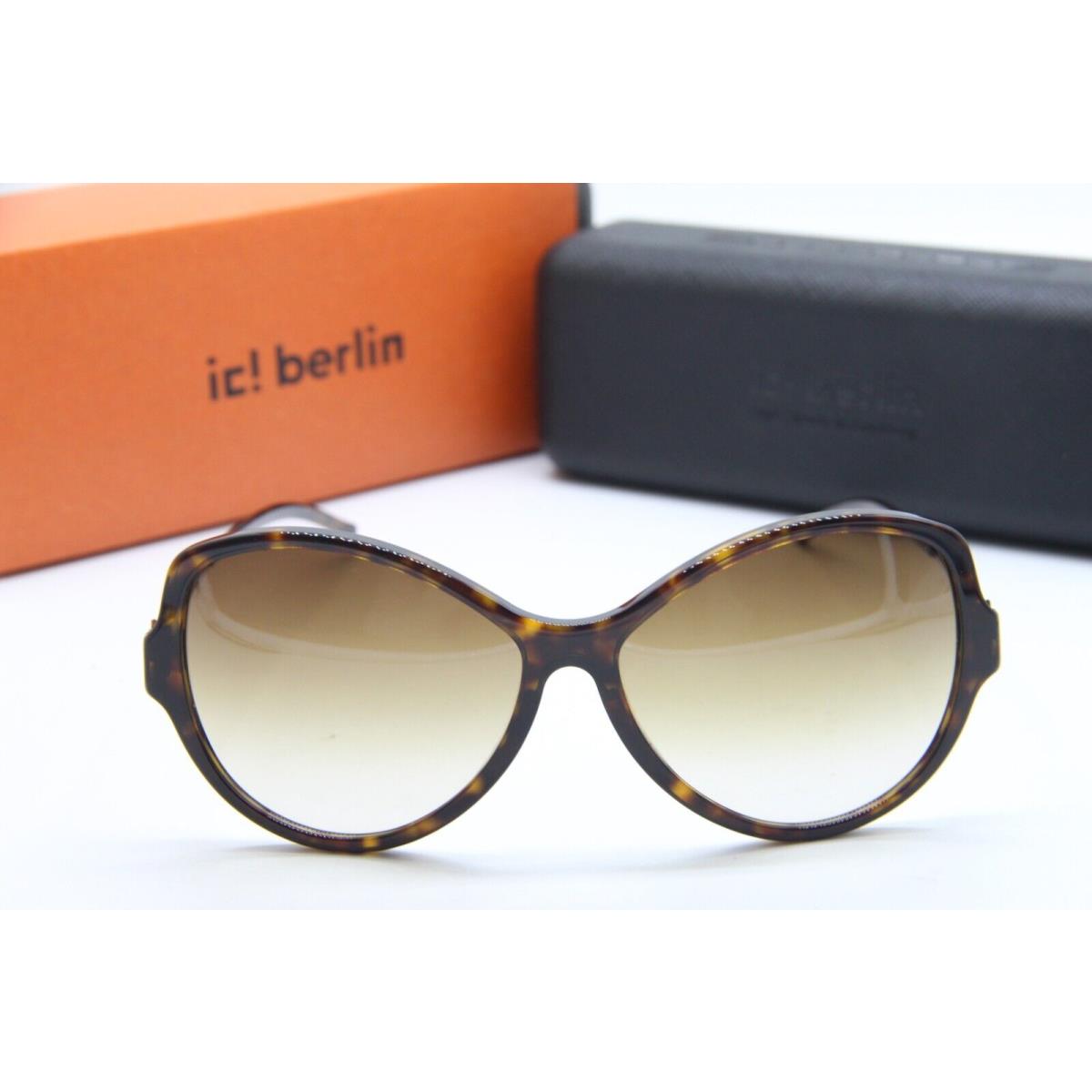 ic! berlin sunglasses PEGGY - GUNMETAL HAVANA Frame, Brown Lens 0