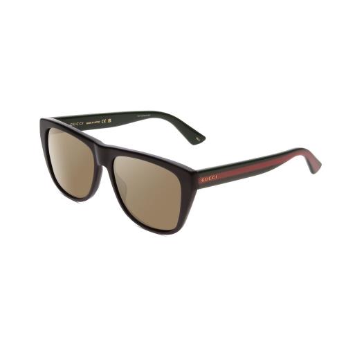 Gucci GG0926S Mens Retro Polarized Sunglasses in Black Red Green 57 mm 4 Options Amber Brown Polar