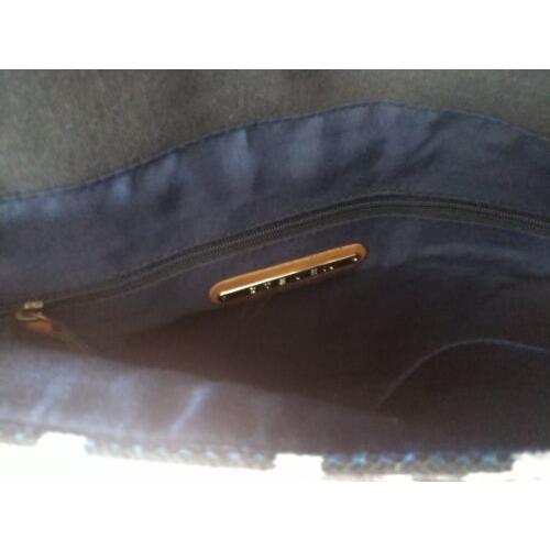 Steve Madden  bag   - blue and white braid Handle/Strap, Gold Hardware, Blue Exterior 1