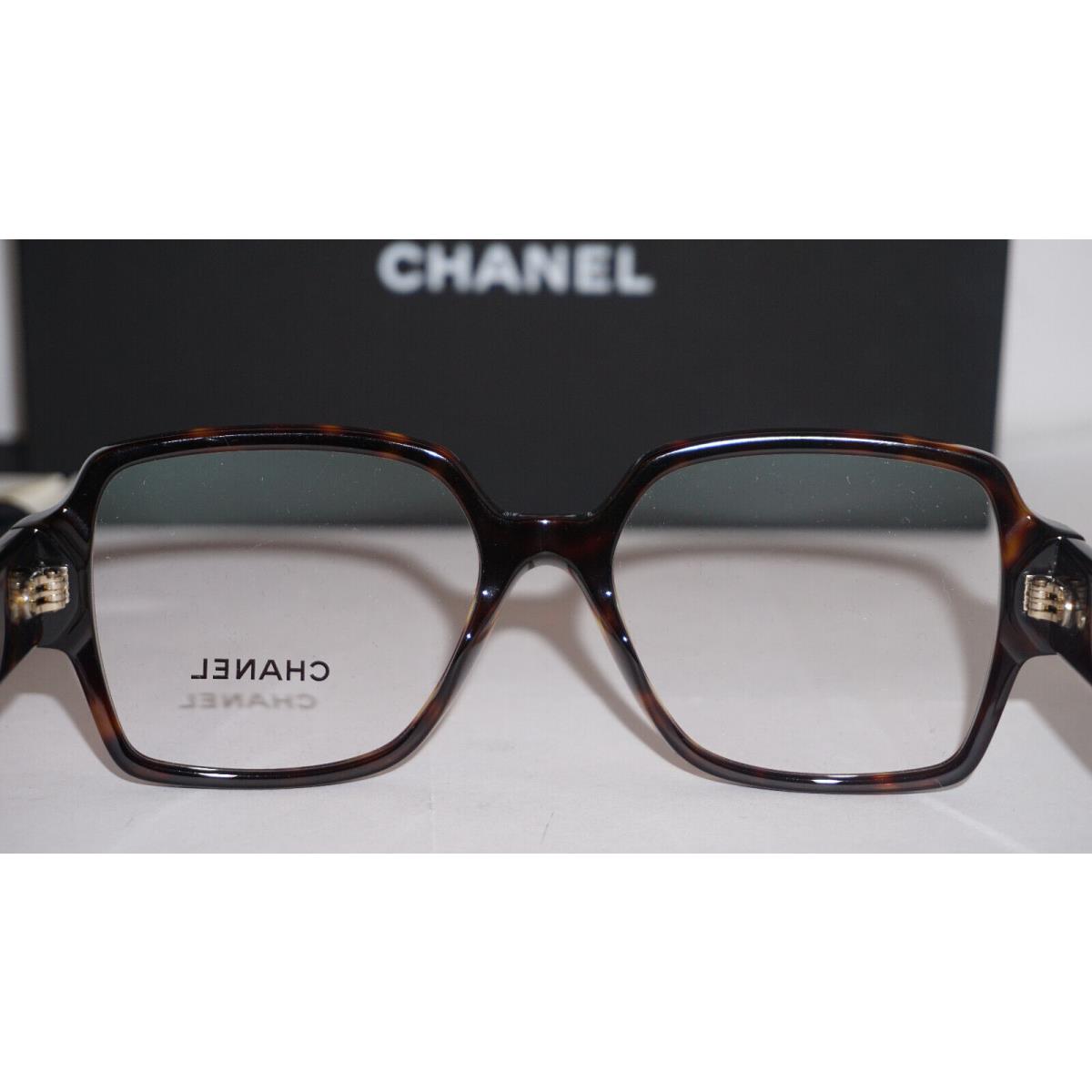 Chanel Eyeglasses Square Dark Havana Demo Len CH3438 C.714 54 17 140 - Chanel  eyeglasses 