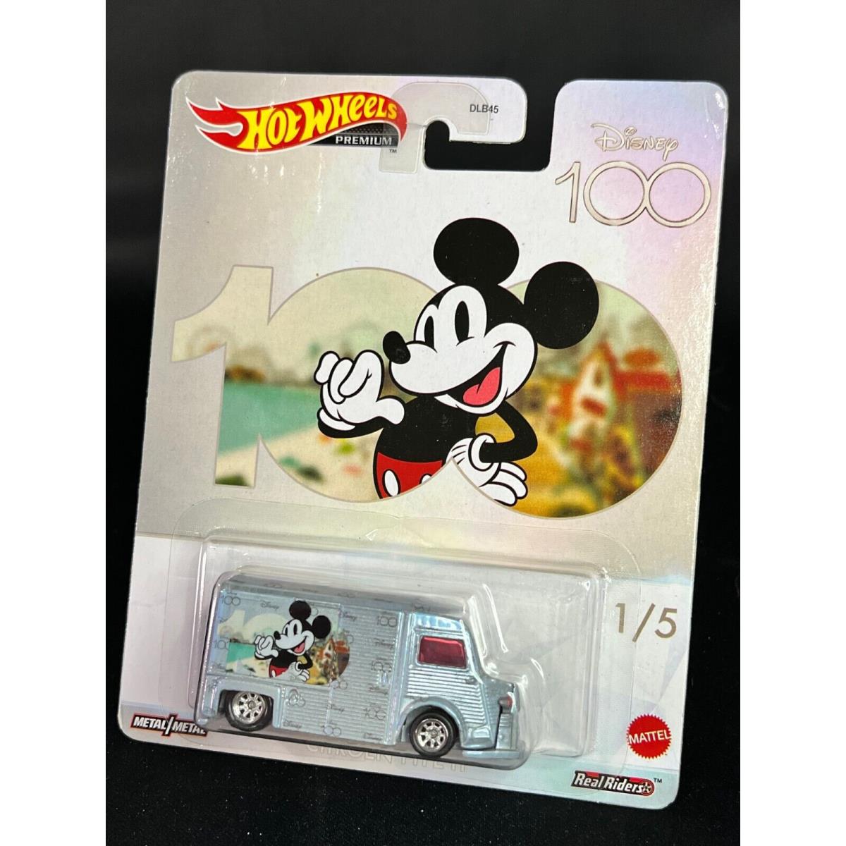 Hot Wheels 2023 Premium Pop Culture Disney 100 Years Set of 5 Cars Mint - Mickey