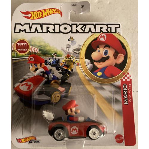 Mario Wild Wing Hot Wheels Super Mario Kart 1:64 Diecast Character Car T