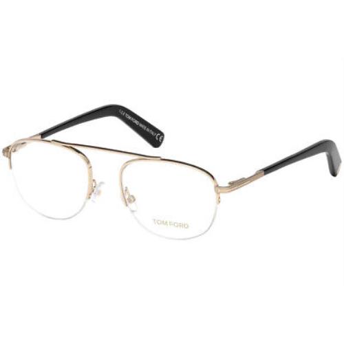 Tom Ford FT5450 028 Eyeglasses Shiny Rose Gold Frame 51 mm