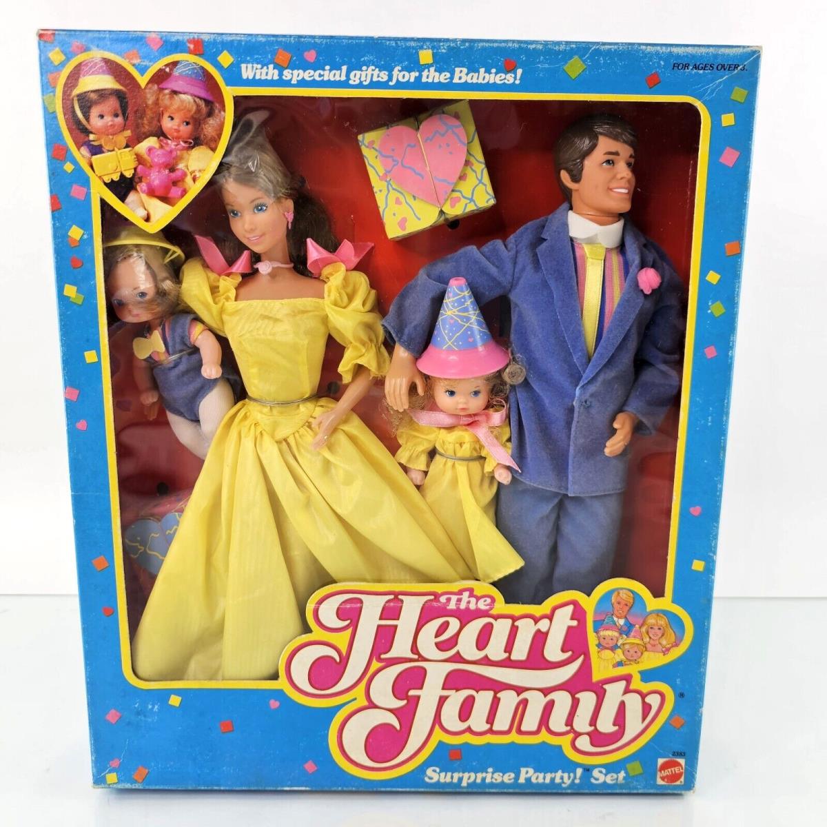 Vintage The Heart Family Surprise Party Doll Play Set Mattel 1985 Rare