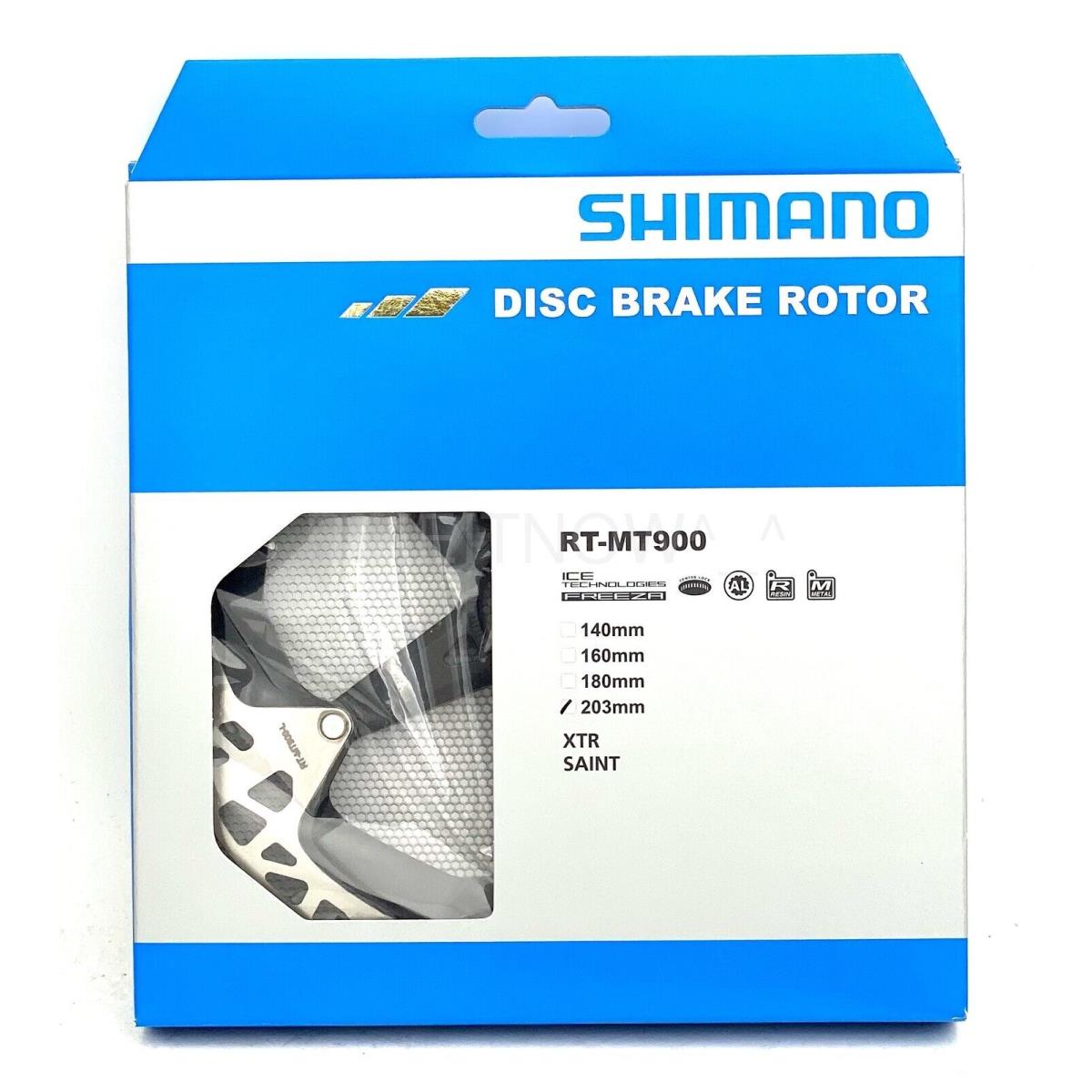 Shimano Xtr/saint Disc Brake Mtb Bike Rotor RT-MT900 203mm Center Lock Ice Tech