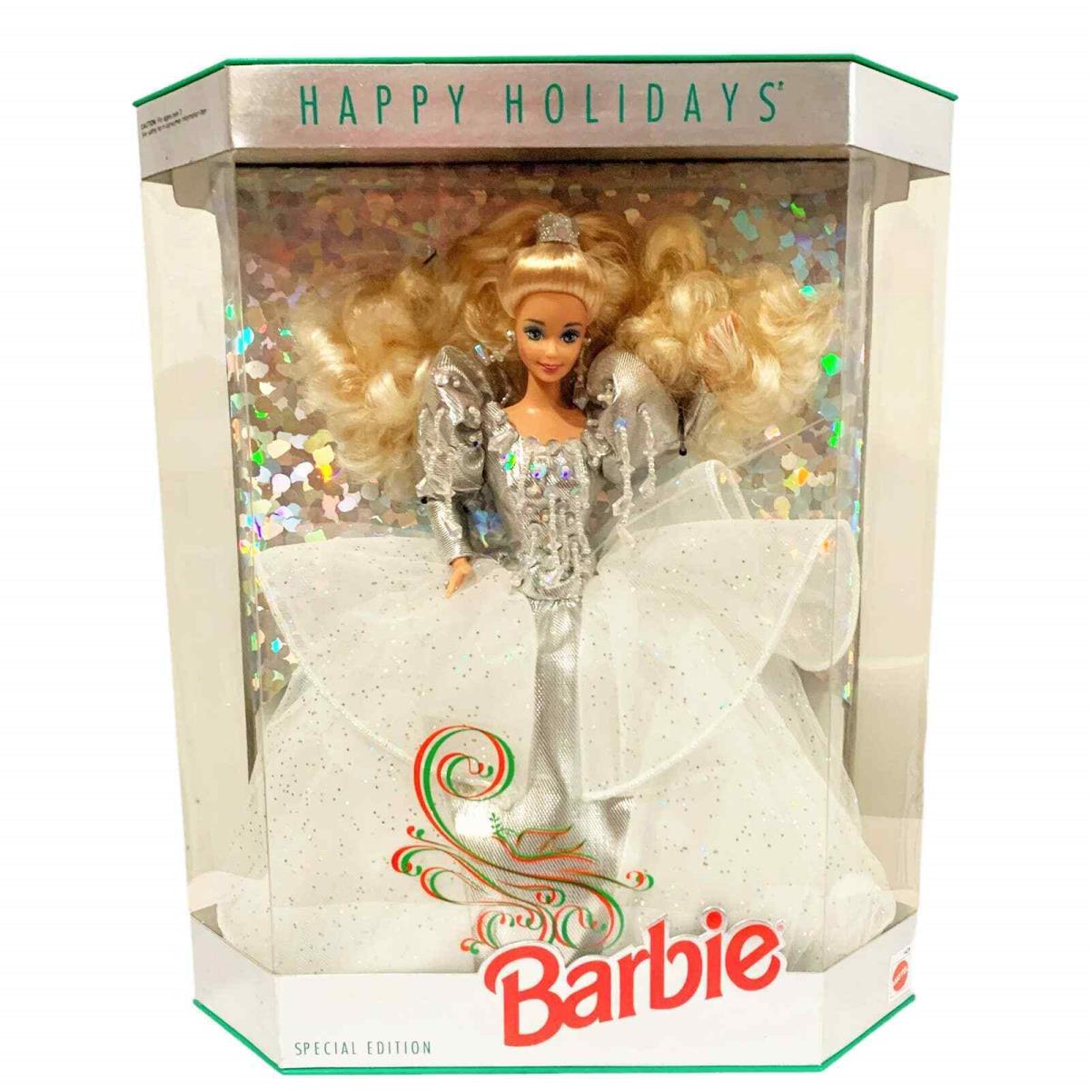1992 Happy Holidays Barbie Crystal Silver Special Edition