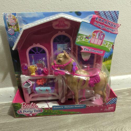 Mattel Barbie and Her Sisters In A Pony Tale Sister`s Deluxe Stable Playset