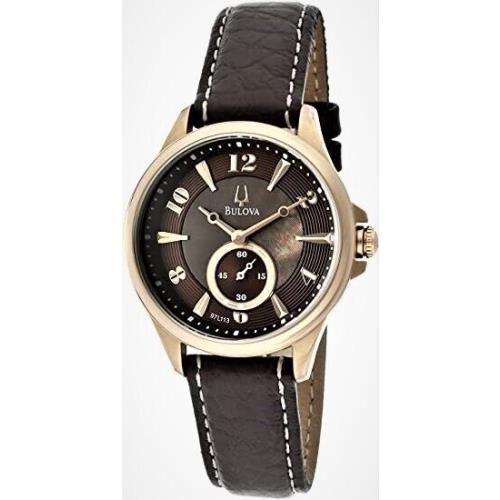 Bulova 97L113 Rose Gold Tone Brown Dial Watch