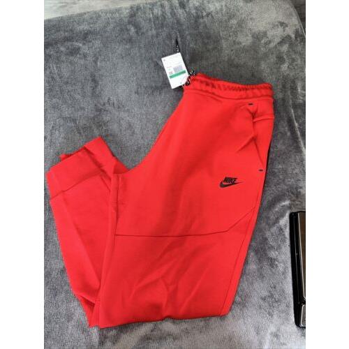 Nike Slim Fit Taper Leg Red Jogger Pants Size xl