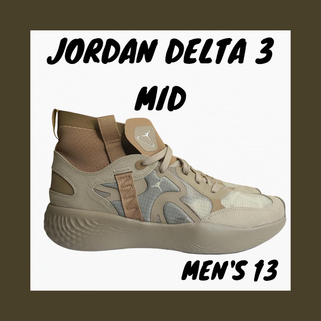 Nike Jordan Delta 3 Mid Shoes `dark Driftwood` DR7614-221 Men`s Size 13 - Dark Driftwood
