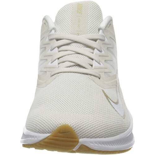 Nike Women`s Stroke Running Shoe Size 6.5 - Platinum Tint MTLC Gold Star White Gum Lt Brown
