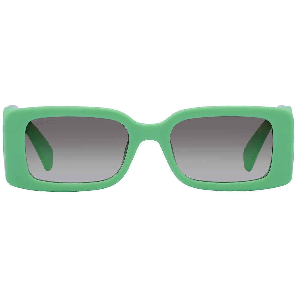 Gucci Gradient Green Rectangular Ladies Sunglasses GG1325S 004 54 GG1325S 004 54